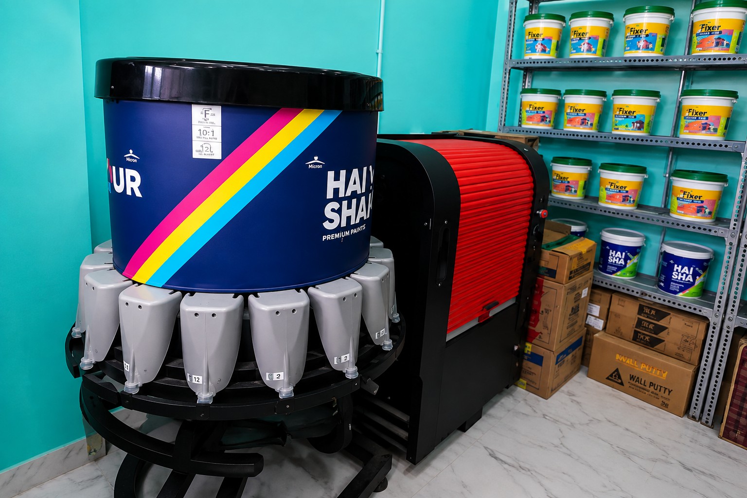 Colour hub & colour mixing machine