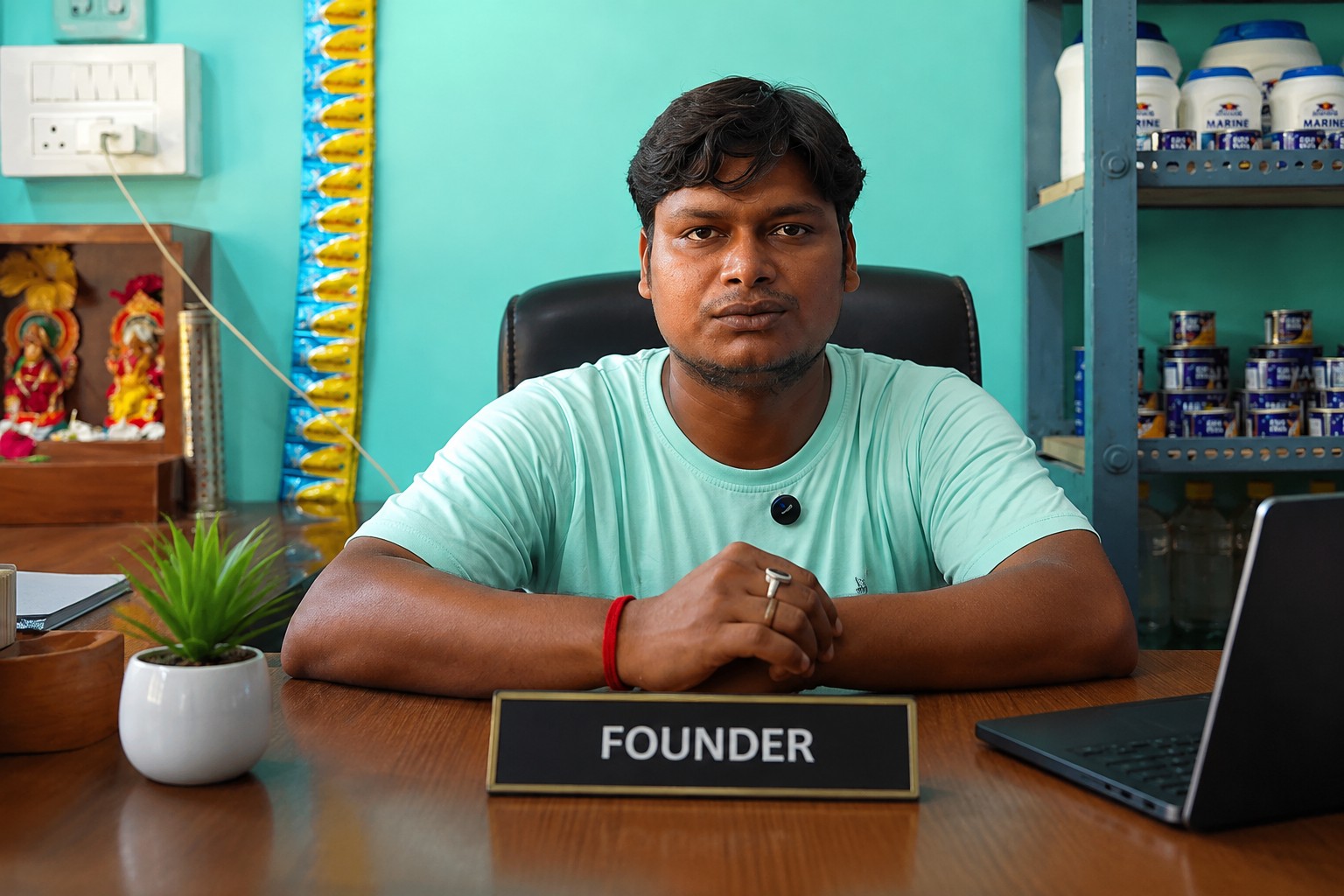 Swarup Mondal, proprietor of Mondal Associate Paint House