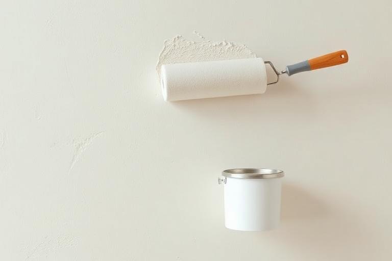 Primer being roller-applied to a prepared concrete surface